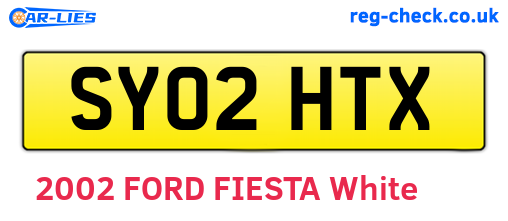SY02HTX are the vehicle registration plates.