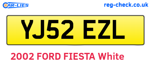 YJ52EZL are the vehicle registration plates.