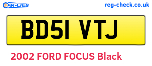 BD51VTJ are the vehicle registration plates.