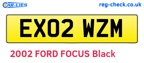 EX02WZM are the vehicle registration plates.
