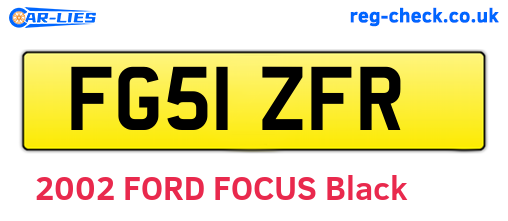 FG51ZFR are the vehicle registration plates.