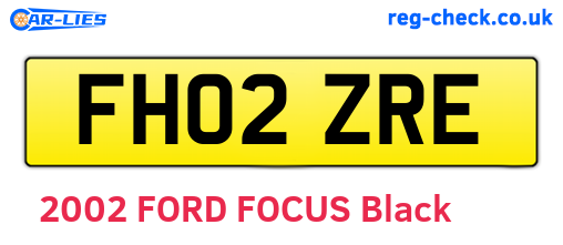 FH02ZRE are the vehicle registration plates.