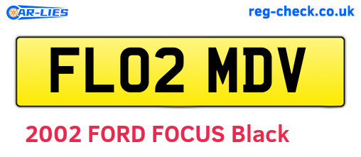 FL02MDV are the vehicle registration plates.