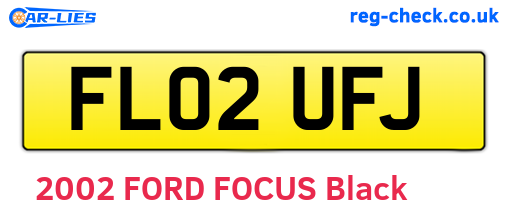 FL02UFJ are the vehicle registration plates.