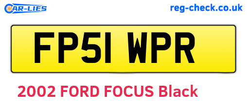 FP51WPR are the vehicle registration plates.