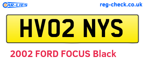 HV02NYS are the vehicle registration plates.