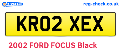 KR02XEX are the vehicle registration plates.