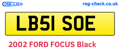 LB51SOE are the vehicle registration plates.