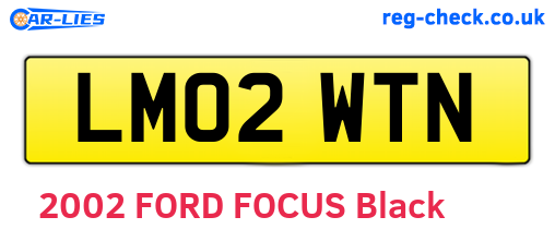LM02WTN are the vehicle registration plates.