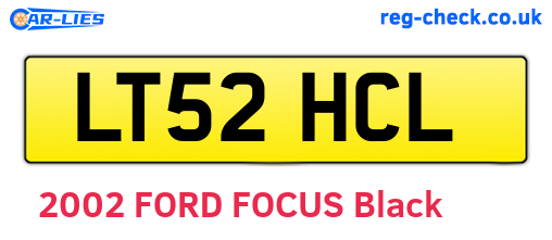 LT52HCL are the vehicle registration plates.