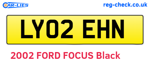 LY02EHN are the vehicle registration plates.