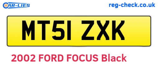 MT51ZXK are the vehicle registration plates.