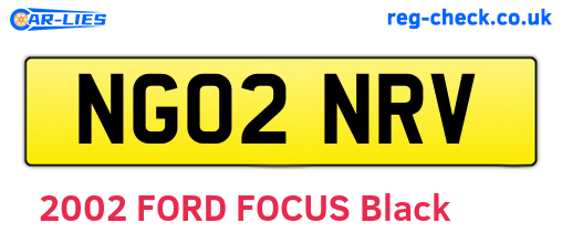 NG02NRV are the vehicle registration plates.