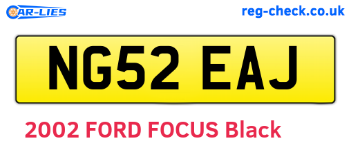 NG52EAJ are the vehicle registration plates.