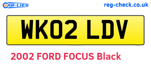 WK02LDV are the vehicle registration plates.