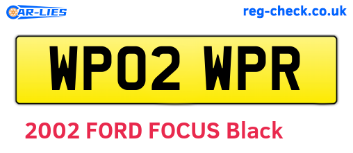 WP02WPR are the vehicle registration plates.