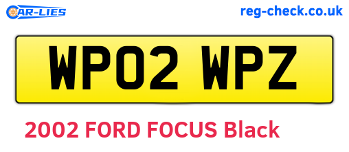 WP02WPZ are the vehicle registration plates.