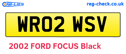 WR02WSV are the vehicle registration plates.