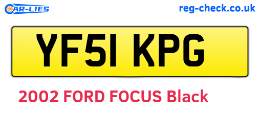 YF51KPG are the vehicle registration plates.