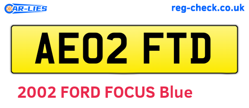 AE02FTD are the vehicle registration plates.