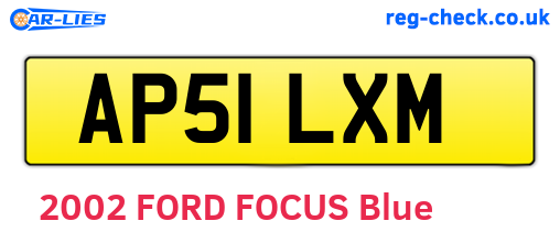 AP51LXM are the vehicle registration plates.