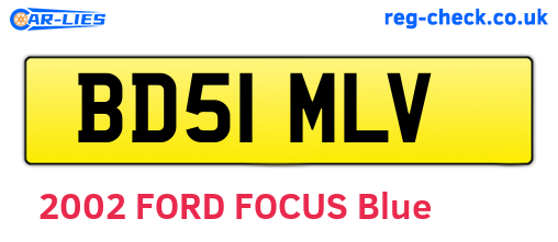 BD51MLV are the vehicle registration plates.
