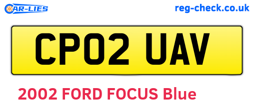 CP02UAV are the vehicle registration plates.