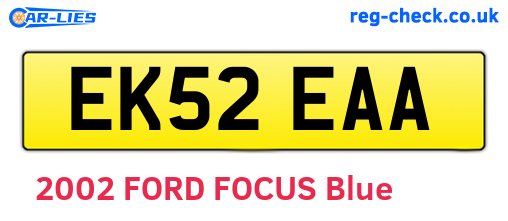 EK52EAA are the vehicle registration plates.
