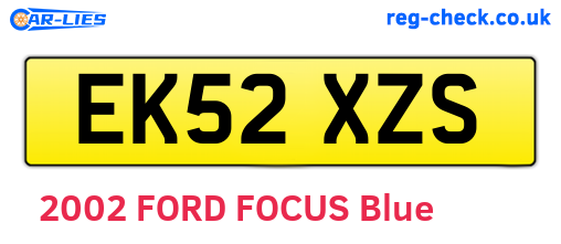 EK52XZS are the vehicle registration plates.