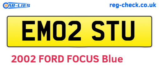 EM02STU are the vehicle registration plates.