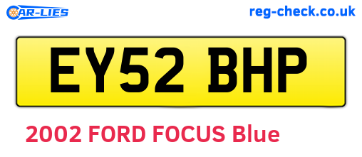 EY52BHP are the vehicle registration plates.