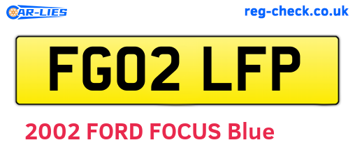 FG02LFP are the vehicle registration plates.