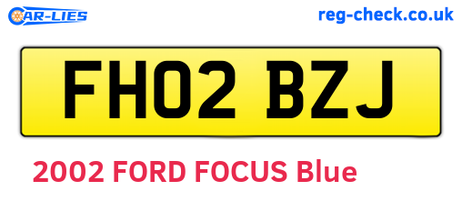 FH02BZJ are the vehicle registration plates.