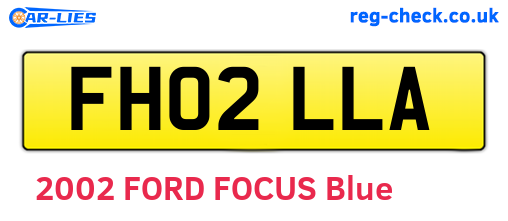 FH02LLA are the vehicle registration plates.