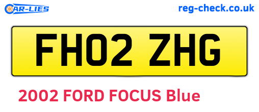 FH02ZHG are the vehicle registration plates.