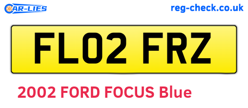 FL02FRZ are the vehicle registration plates.