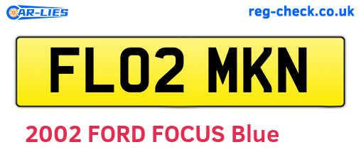 FL02MKN are the vehicle registration plates.