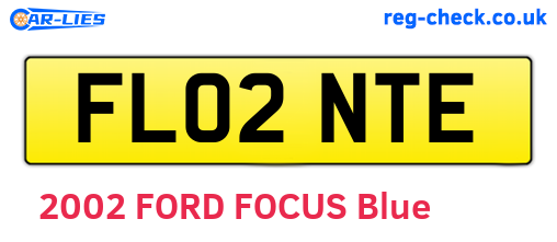 FL02NTE are the vehicle registration plates.