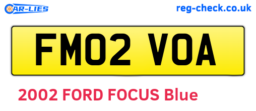 FM02VOA are the vehicle registration plates.