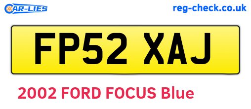FP52XAJ are the vehicle registration plates.