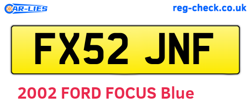 FX52JNF are the vehicle registration plates.
