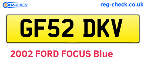 GF52DKV are the vehicle registration plates.