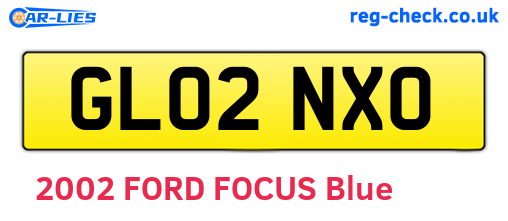 GL02NXO are the vehicle registration plates.