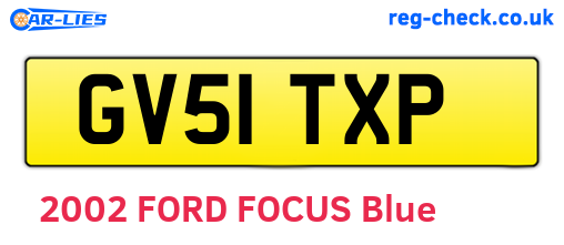 GV51TXP are the vehicle registration plates.