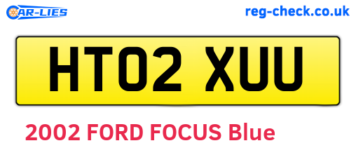 HT02XUU are the vehicle registration plates.