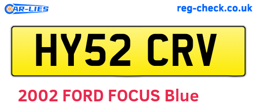 HY52CRV are the vehicle registration plates.