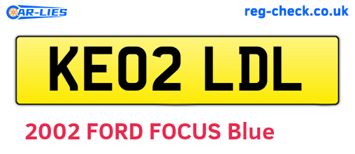 KE02LDL are the vehicle registration plates.