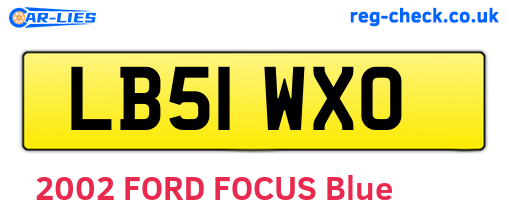 LB51WXO are the vehicle registration plates.