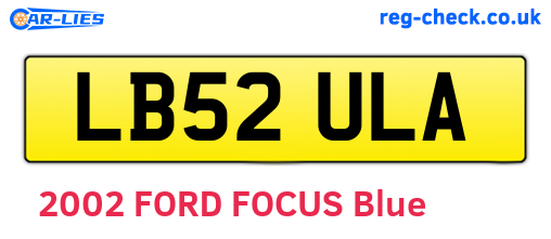 LB52ULA are the vehicle registration plates.