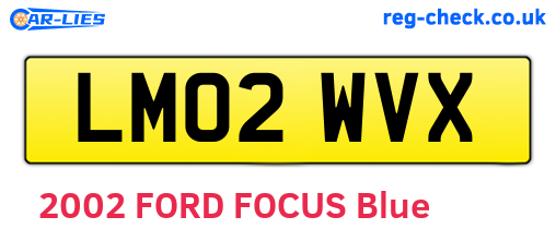 LM02WVX are the vehicle registration plates.